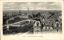 CPA Paris Panorama des Ponts Tour Eiffel