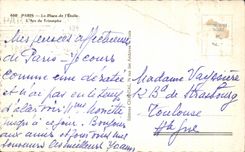 CPA Paris el lugar de Etoile Arc De Triomphe