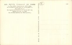 CPA Paris Small Tables of Paris the Eiffel Tower Built of the highest Monument of Monce