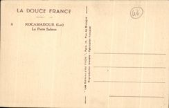 CPA La Douce France Rocamadour La Porte Salmon