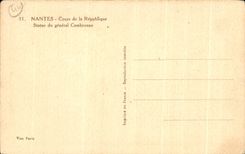 CPA Nantes Course of the Republic Statue of General Cambronne