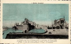 CPA Nantes the Castle of the Dukes of Brittany before the constructiuon of the Quays