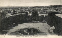 CPA Nimes Vue Generale Prise de l'Eglise Sainte Perpelue