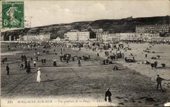 CPA Boulogne On Sea View of the Beach Started from tennis