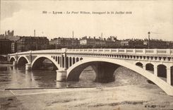 CPA Lyon the Wilson Bridge inaugurates on July 14th 1918