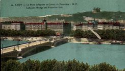 CPA Lyon the Bridge Lafayette Slope of Fourviere