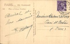 CPA Paris en Flanant Place et Colonne Vendome