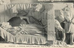 CPA Cathedrale de Chartres Restes de l'Ancien Jube songe des Mages Arrivee des mages a Bethleem