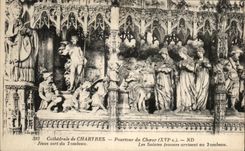 CPA Cathedrale de Chartres Pourtour du Choeur Les saintes femmes arrivent au tombeau 