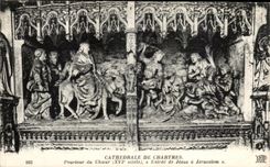 CPA Cathedrale De Chartres Pourtour du Choeur Entree de Jesus a Jerusalem