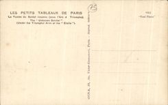 Pequenas tablas de CPA de Paris la tumba del soldado desconocido Arc De Triomphe Militaria