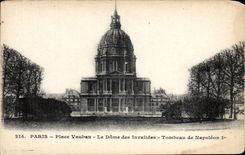 CPA Paris Place Vauban Le Dome des Invalides Tombeau de Napoleon 1er