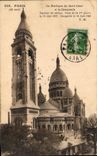 CPA Paris the Basilica of the Sacring Heart and the Montmartre Bell-tower