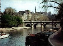 CPA Paris La Seine et la Cite Peniche 