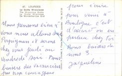 CPSM Lourdes La Grotte Miraculeuse 