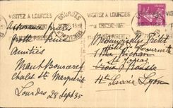 CPA Lourdes Bernadette Rentrant de Bartres a La Veille des apparitions 