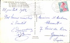 CPSM Lourdes La Basilique et l'Esplanade 