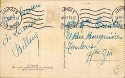 CPA Lourdes Vue Generale Sur la Basilique de la Route de Pau