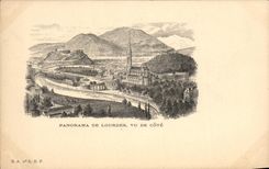 CPA Panorama De Lourdes Vu De Cote