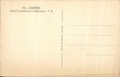 CPA Lourdes Vue D'Ensemble Sur La Basillque