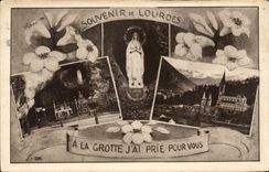 CPA Souvenir Of Lourdes With the Cave I Have Request For You