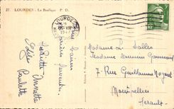 CPA Lourdes La Basilique Berger et moutons 