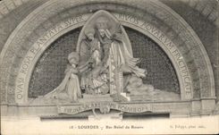 CPA Lourdes Bas Relief du Rosaire