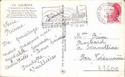 CPSM Lourdes L'Apparition et la Basilique