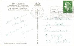 CPA Lourdes La Basiiique et l'Apparition 