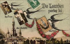 CPA De Lourdes Portez lui Mes Prieres Hirondelles 