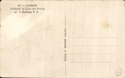 CPA Lourdes St Michel la Croix des Bretons et la Basilique 
