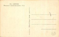 CPA Lourdes Monument a Sainte Bernadette 