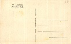 CPA Lourdes A'Apparition 