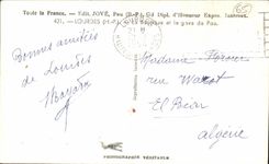 CPA Lourdes La baslique et le gave de Pau