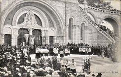 CPA Lourdes Benediction Du TS Sacrement