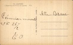 CPA Lourdes L'Apparition De Lourdes