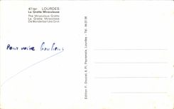 CPSM Lourdes La Grotte Miraculeuse 