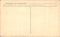 CPA Lourdes Vue d'ensemble de la Ville le chateau et la Basilique