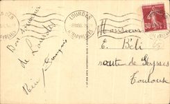 CPA Lourdes Tefeferique du Beout Paysage survole vers le Montaigu 