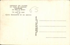 CPA Lourdes Pension de Dames route de Pontacq Lourdes en face la Grotte un coin du parc