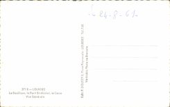 CPA Lourdes La Basilique le Pont St Michel le Gave Vue Generale