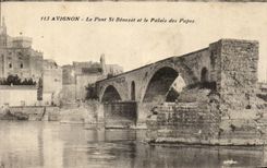 CPA Avignon el St Benezet y el paladar del puente de los papas
