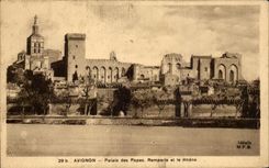 Paladar de CPA Avignon de los papas Walls And el Rhone