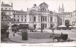 CPA Angers Place Du Ralliement Et Le Theatre