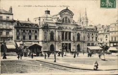 CPA Angers La Place Du Ralliement Le Theatre