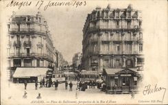 CPA Angers Place du ralliement perspective de la rue d'Alsace