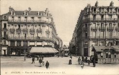CPA Angers Place du ralliement et rue d'Alsace