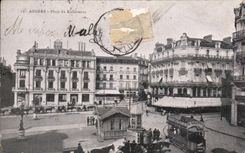 CPA Angers Place du ralliement Tramway