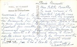 CPA Paris En Flanant Avenue Des Champes Elysees Yvon 