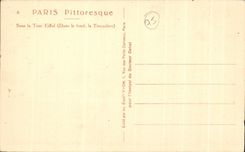 Picturesque CPA Paris Under the Tower Eiffel Yvon